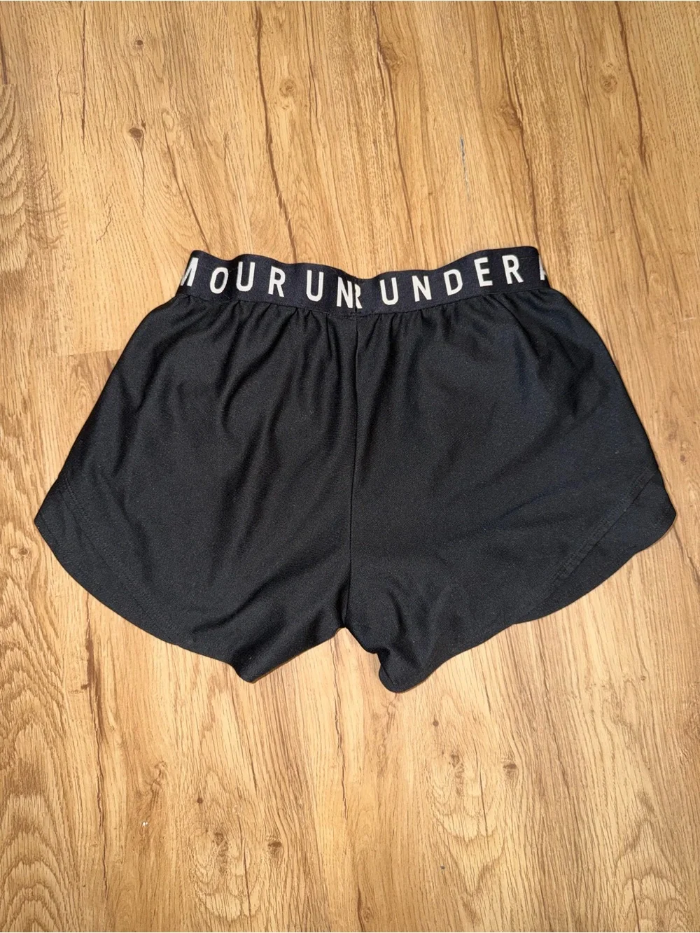 Under Armour Black Women's Athletic Shorts with Branded Waistband